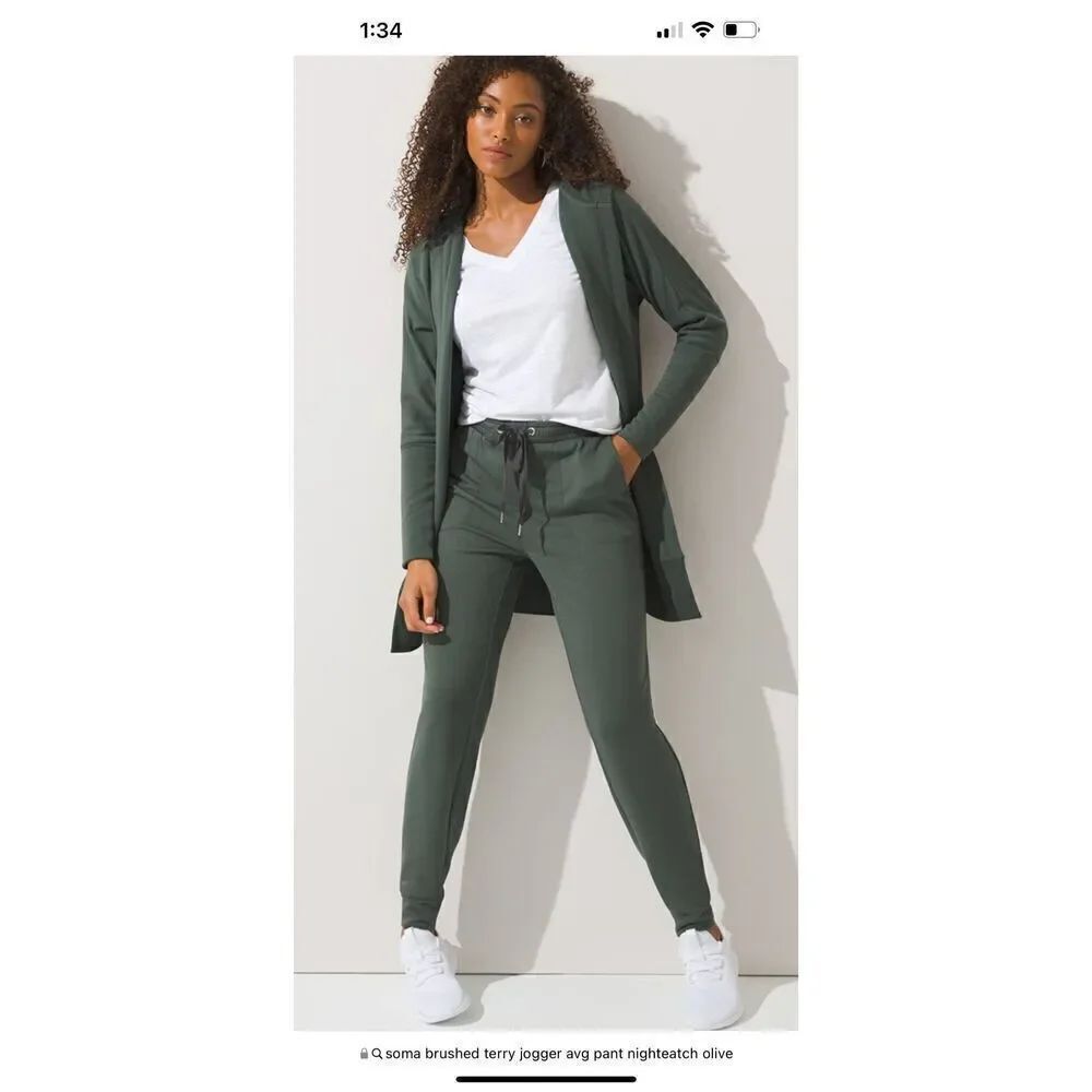 Soft Brushed Terry Jogger Soma